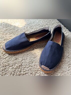 VISCATA Barcelona Men’s Navy Canvas Espadrille Slip-On Shoes Size 11
